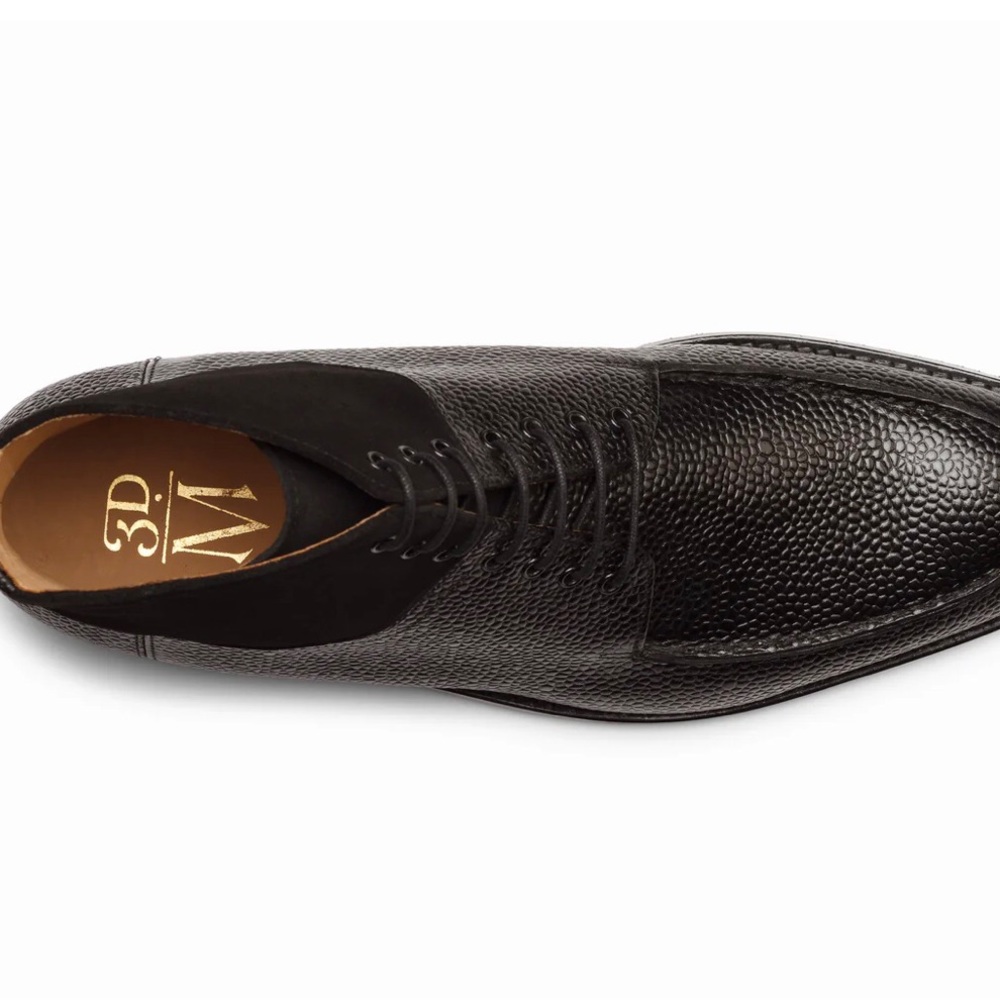 Split Toe Derby Suede Combination Boot - Black - image 7